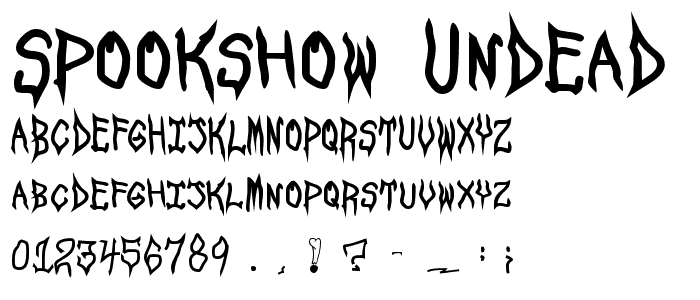 SpookShow Undead font